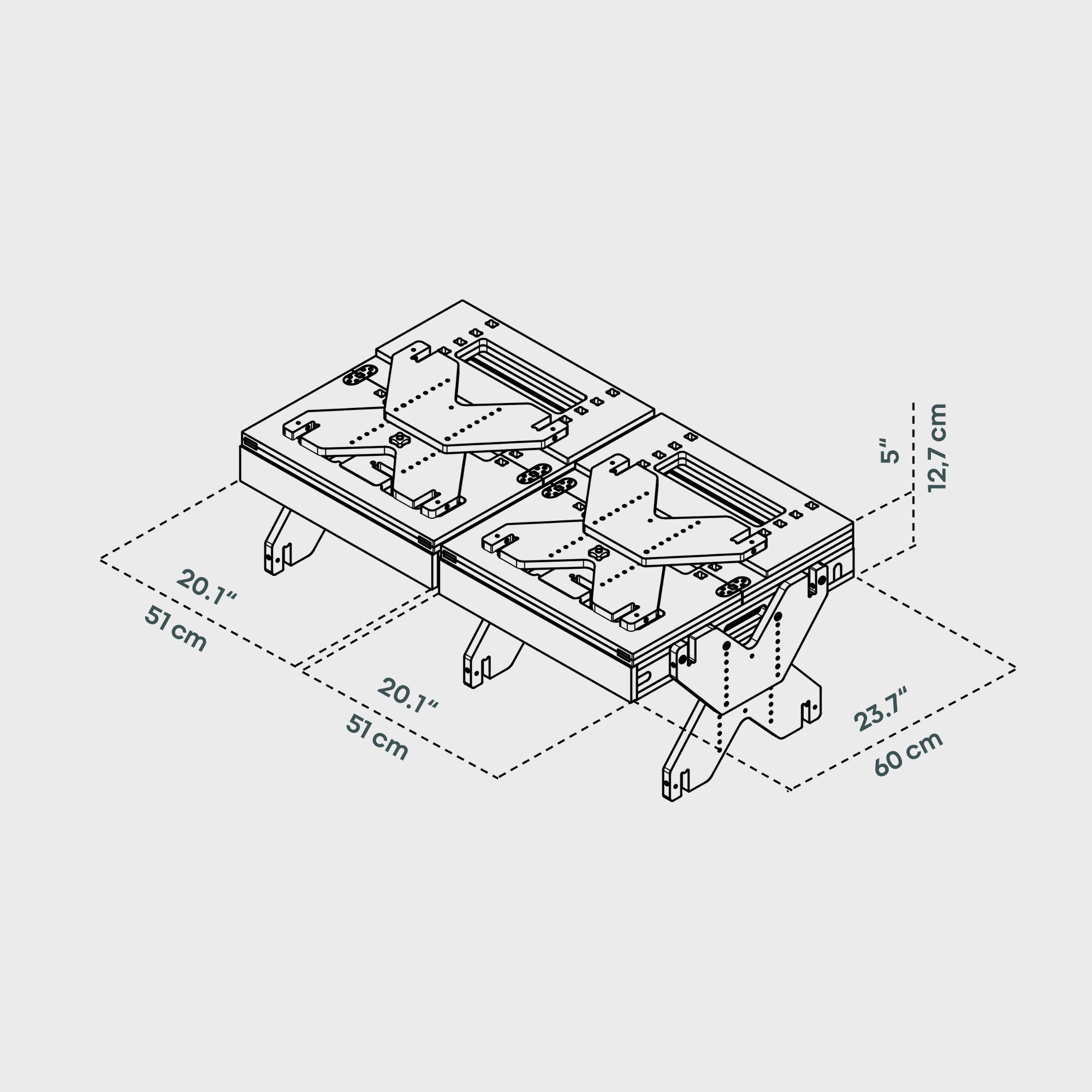 BOXIO CAMA RACK M I Cama modular de camping