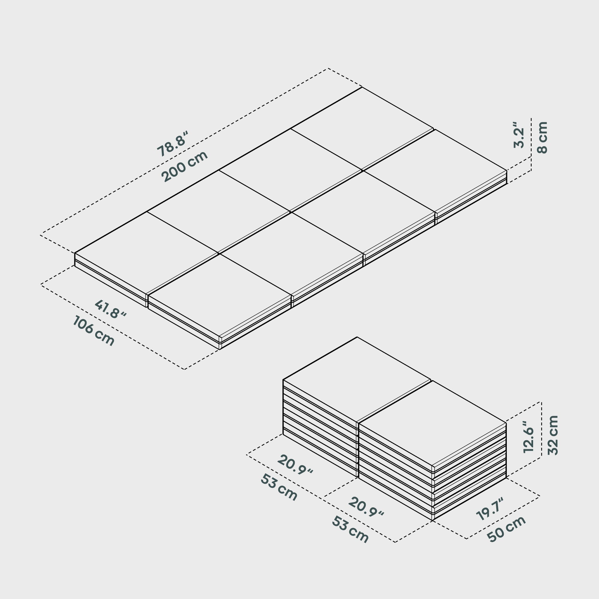 BOXIO RACK SLEEP 106 I Folding mattresses