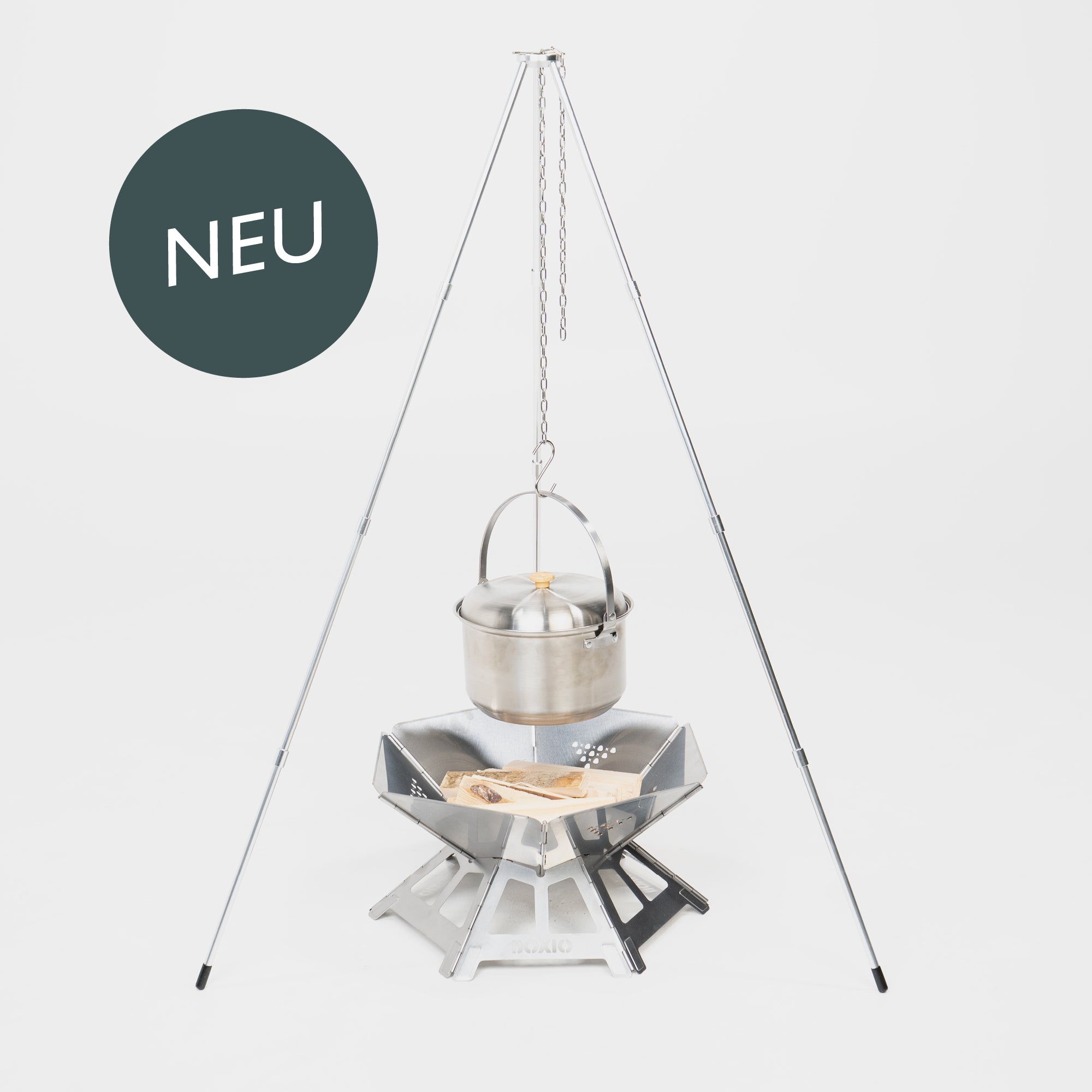 BOXIO FIRE BUNDLE I Cuenco de fuego con parrilla en Eurobox