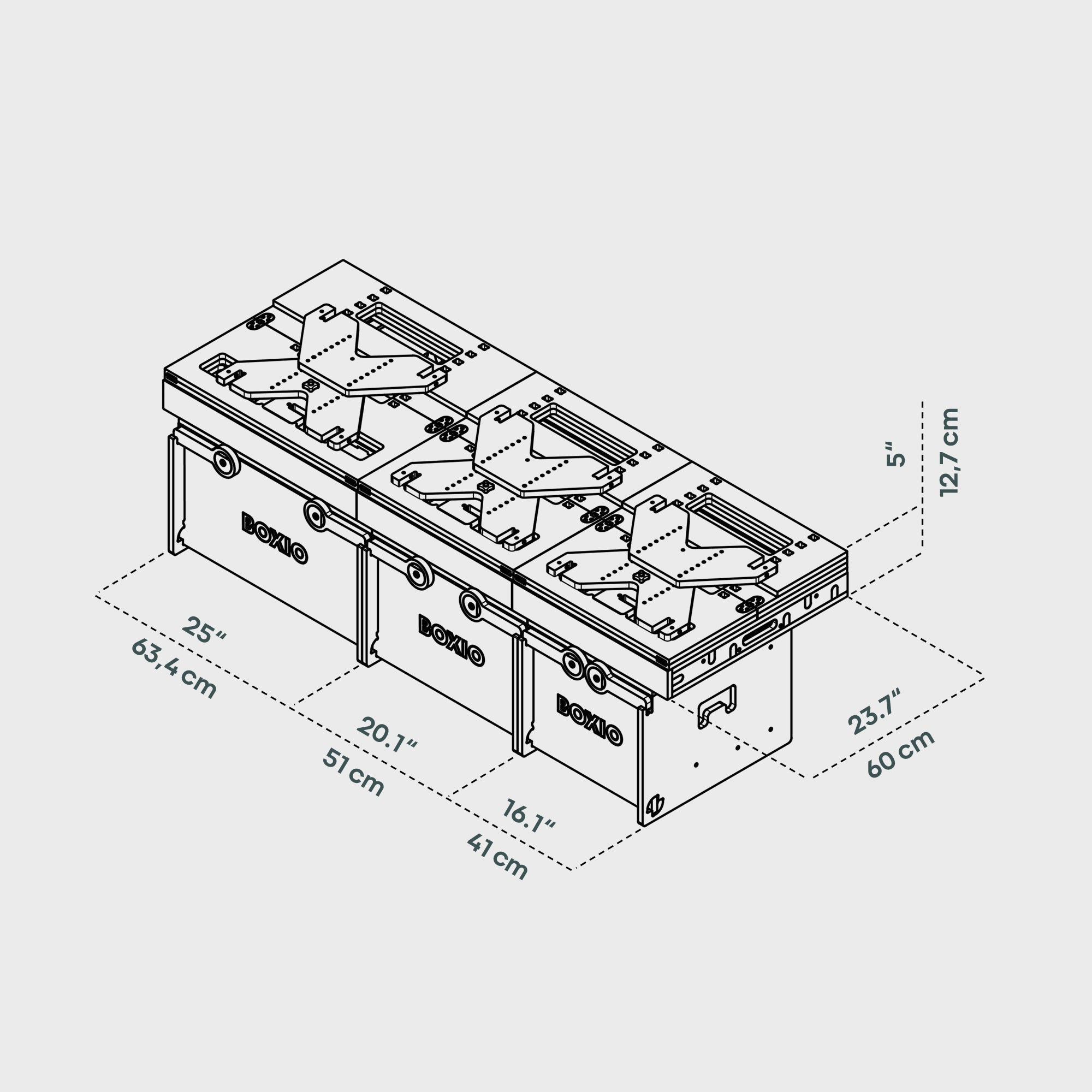BOXIO RACK BUNDLE XL I Caja modular para camping