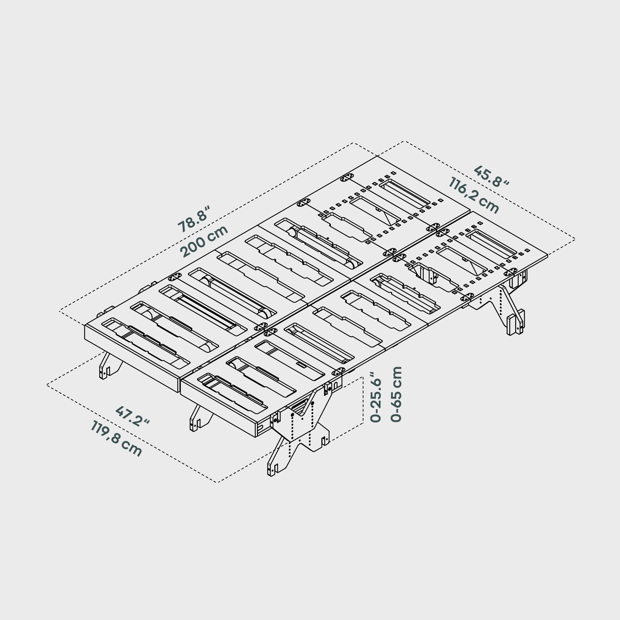 BOXIO CAMA RACK L I Cama modular de camping