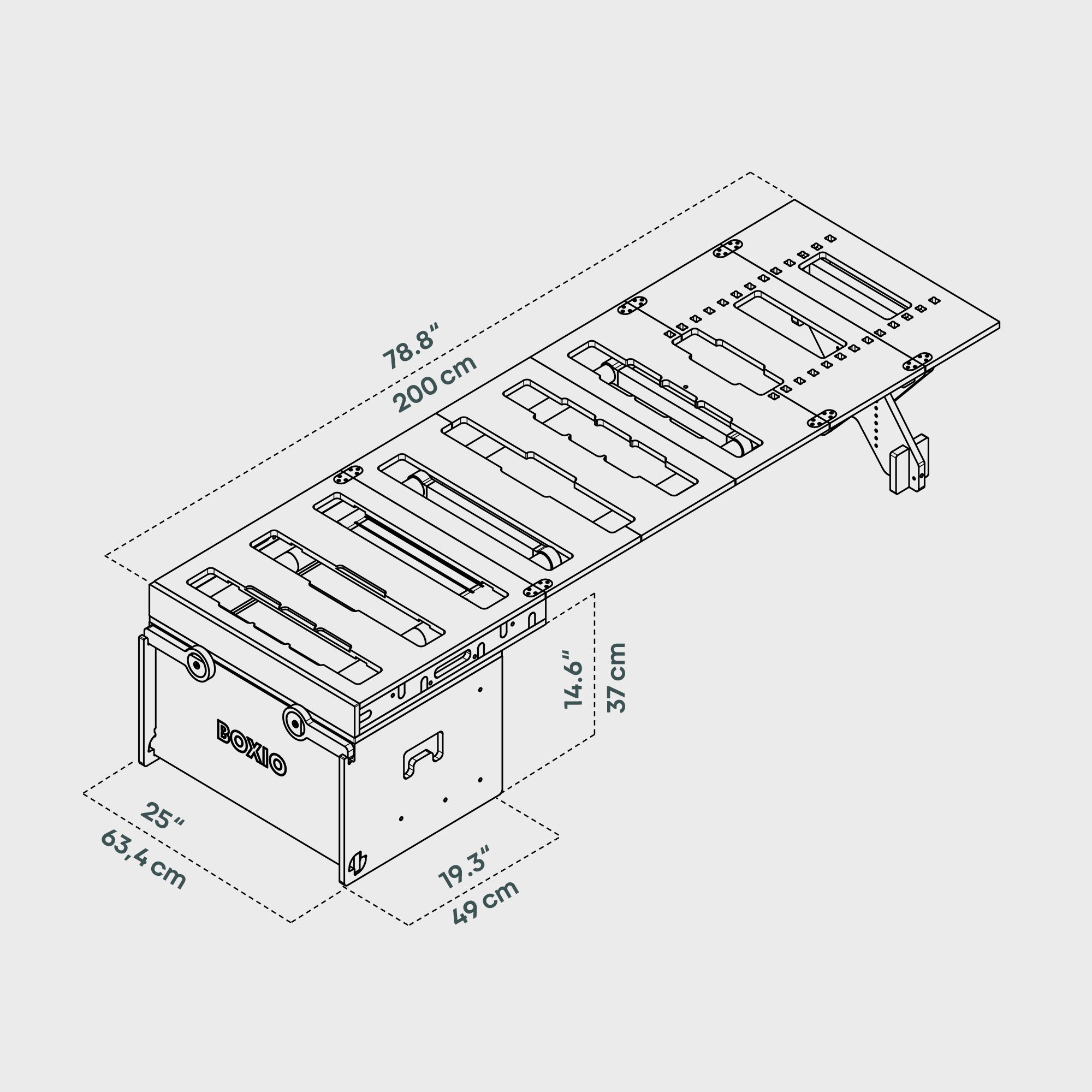 BOXIO RACK BUNDLE S I Kit mueble camper modular - Minifurgo
